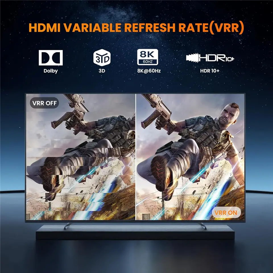 Navceker HDMI 2.1 Switcher 8K 60Hz 4K120Hz HDMI-compatible Switch 4 in 1 Out with Remote Control Converter For Xbox PS5 Monitors