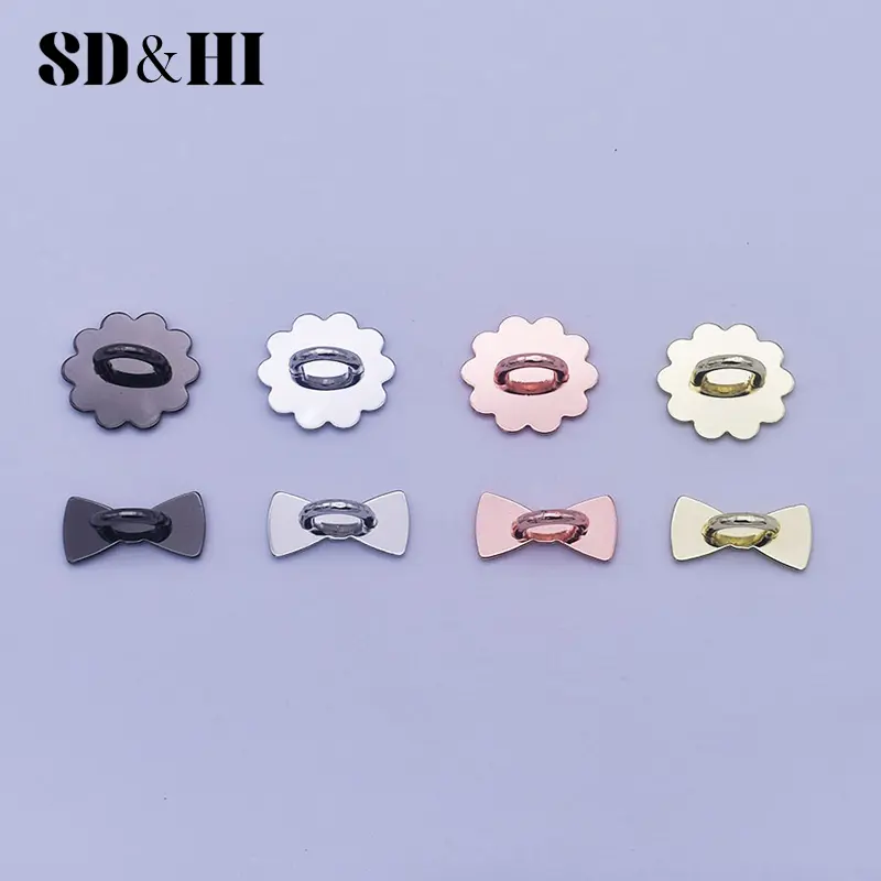 2/4PCS Adhesive Metal Stars Moon Bow Phone Charm Holder Phone Case Finger Ring Stand Hook Buckle Charm Clasp Accessory String