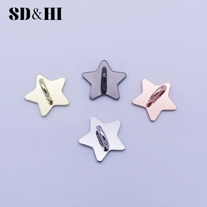 2/4PCS Adhesive Metal Stars Moon Bow Phone Charm Holder Phone Case Finger Ring Stand Hook Buckle Charm Clasp Accessory String