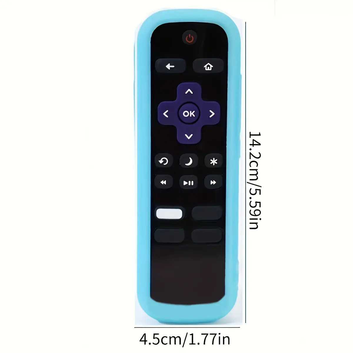 Case for Roku Remote Universal Replacement Controller Silicone Sleeve Skin Glow in The Dark(Red and Black Not Glow)