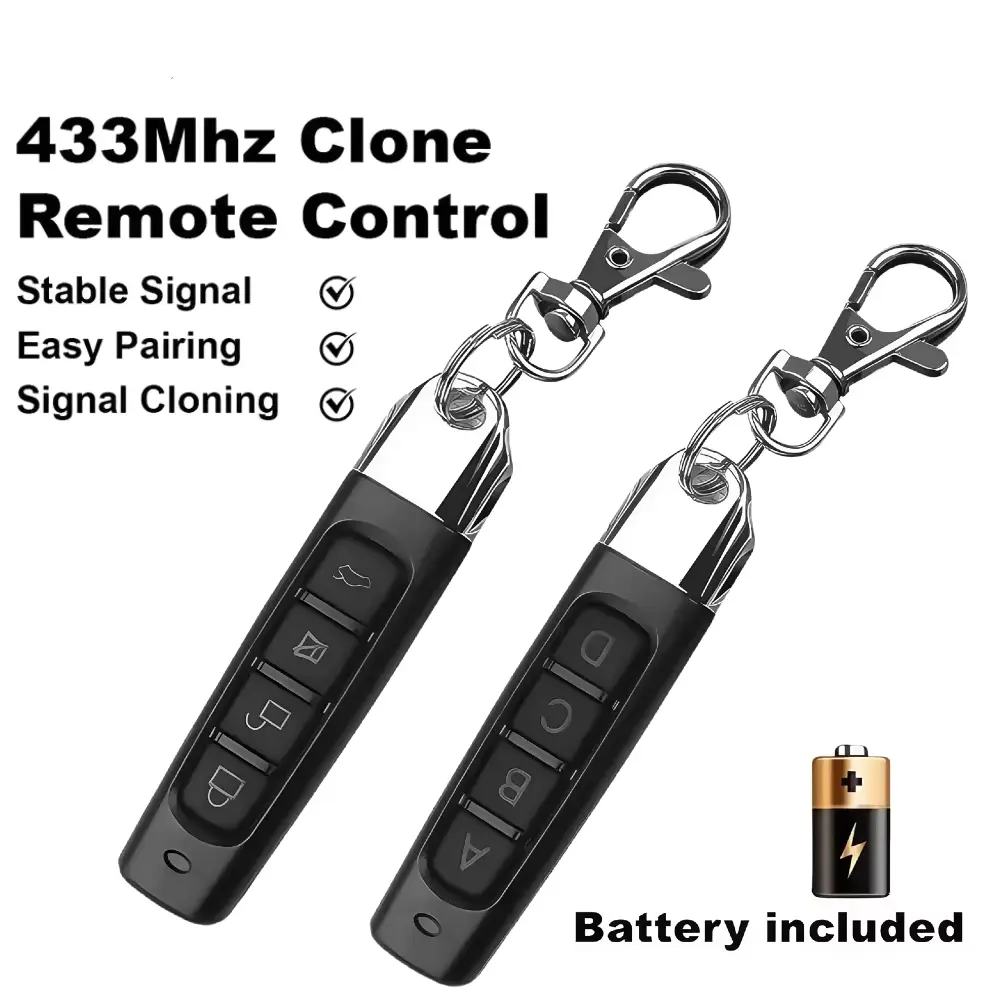 RF 433MHz Auto Copy Remote Control Electric Garage Door Opener Remote Controller Duplicator Clone Cloning Code Transmitter