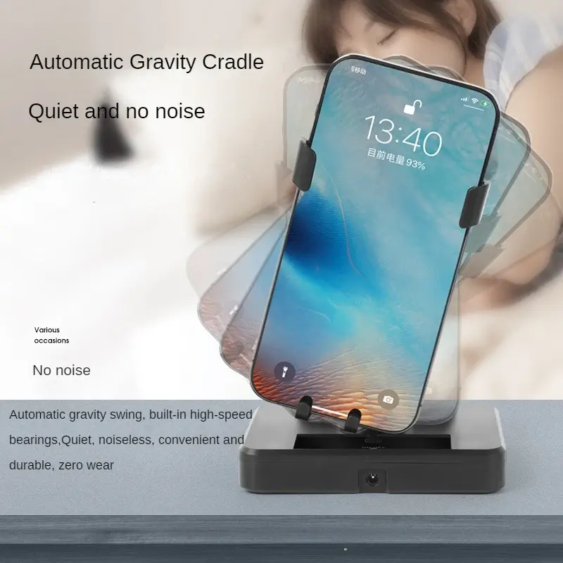 Desk Mute Automatic Swing Shaker Mobile Phone Stand Holder Automatic Swing Shake Phone Wiggler Pedometer Brush Stepper