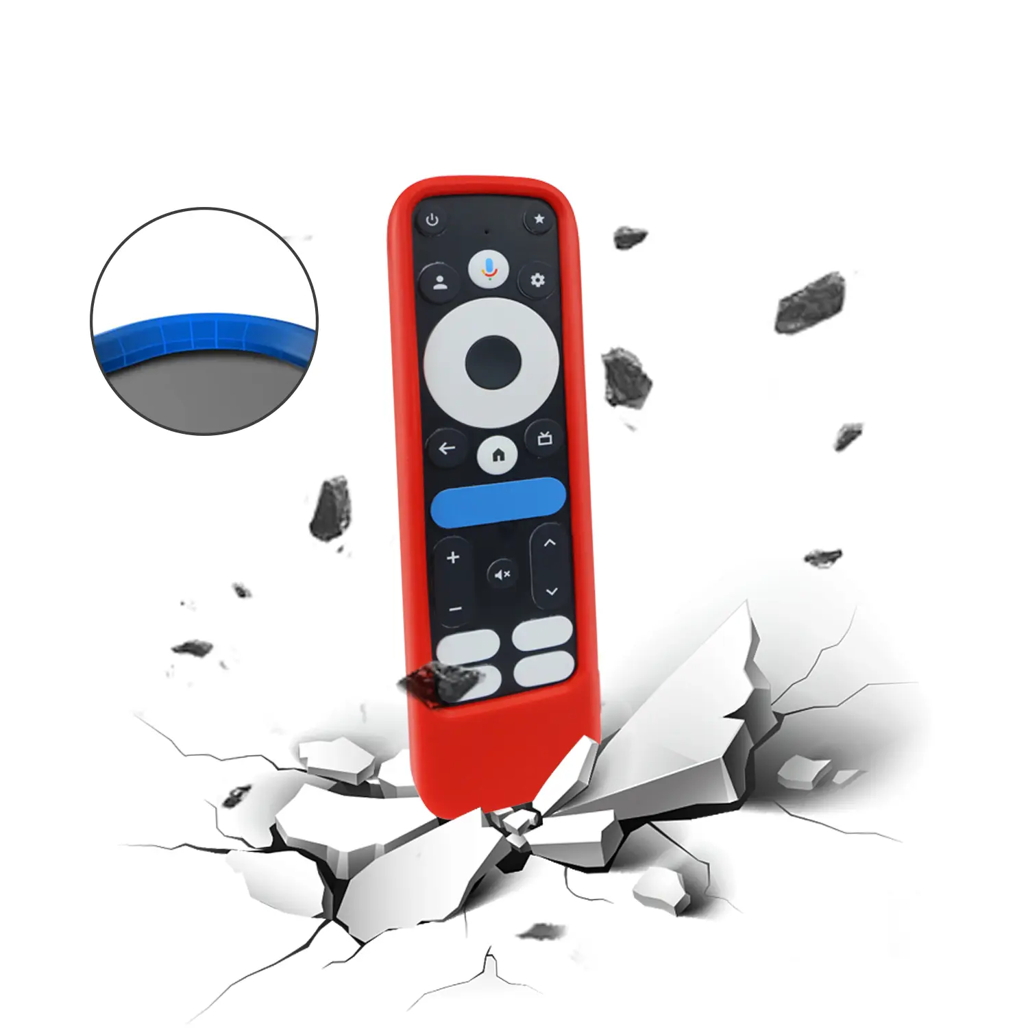 Remote Control Case Compatible with onn Google TV 4K Pro 2024 Silicone Protective Cover