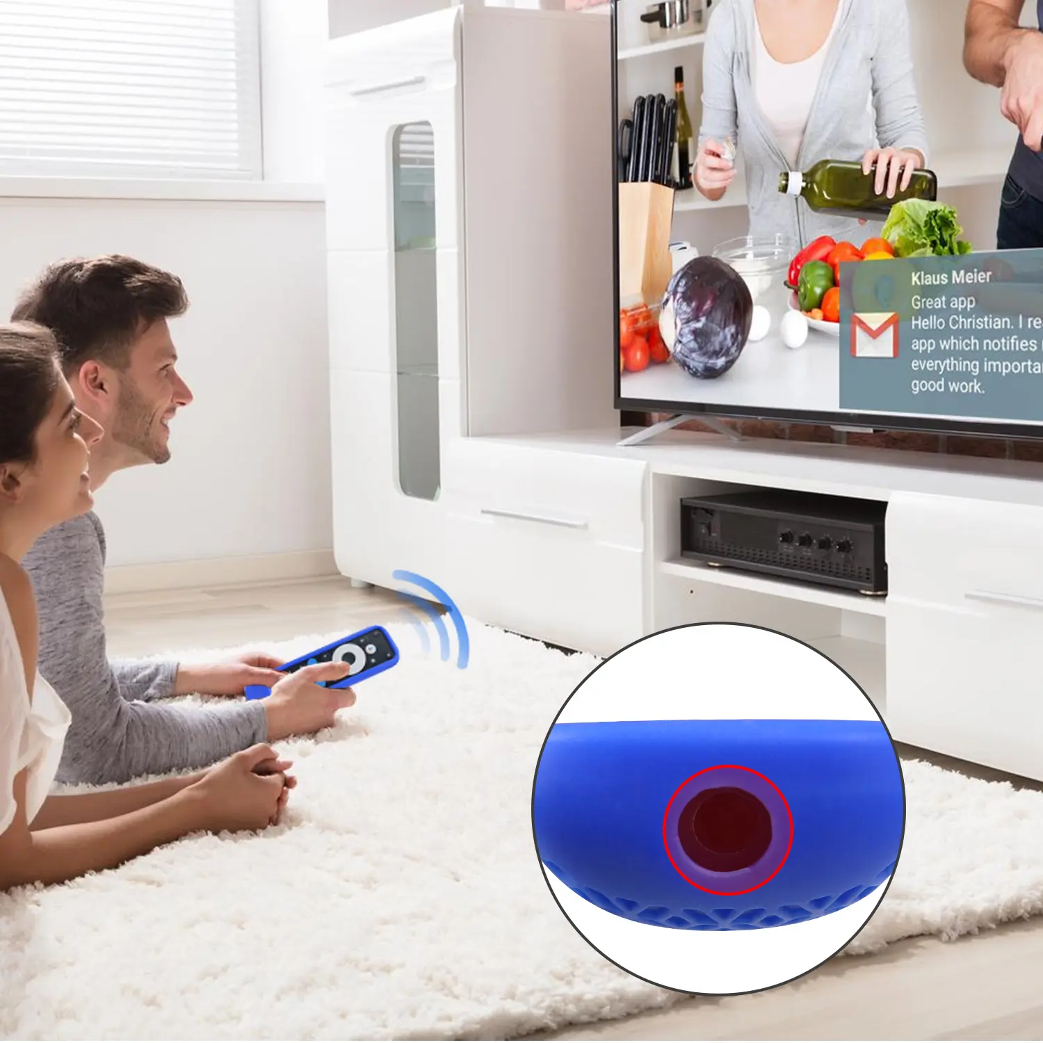 Remote Control Case Compatible with onn Google TV 4K Pro 2024 Silicone Protective Cover