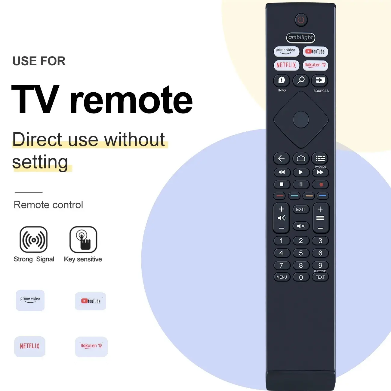 BRC0984501 For Philips Android Smart Network TV Remote Control 398GR10BEPHN0041BC 4K UHD Android TV 43/50/55PUS7906/12