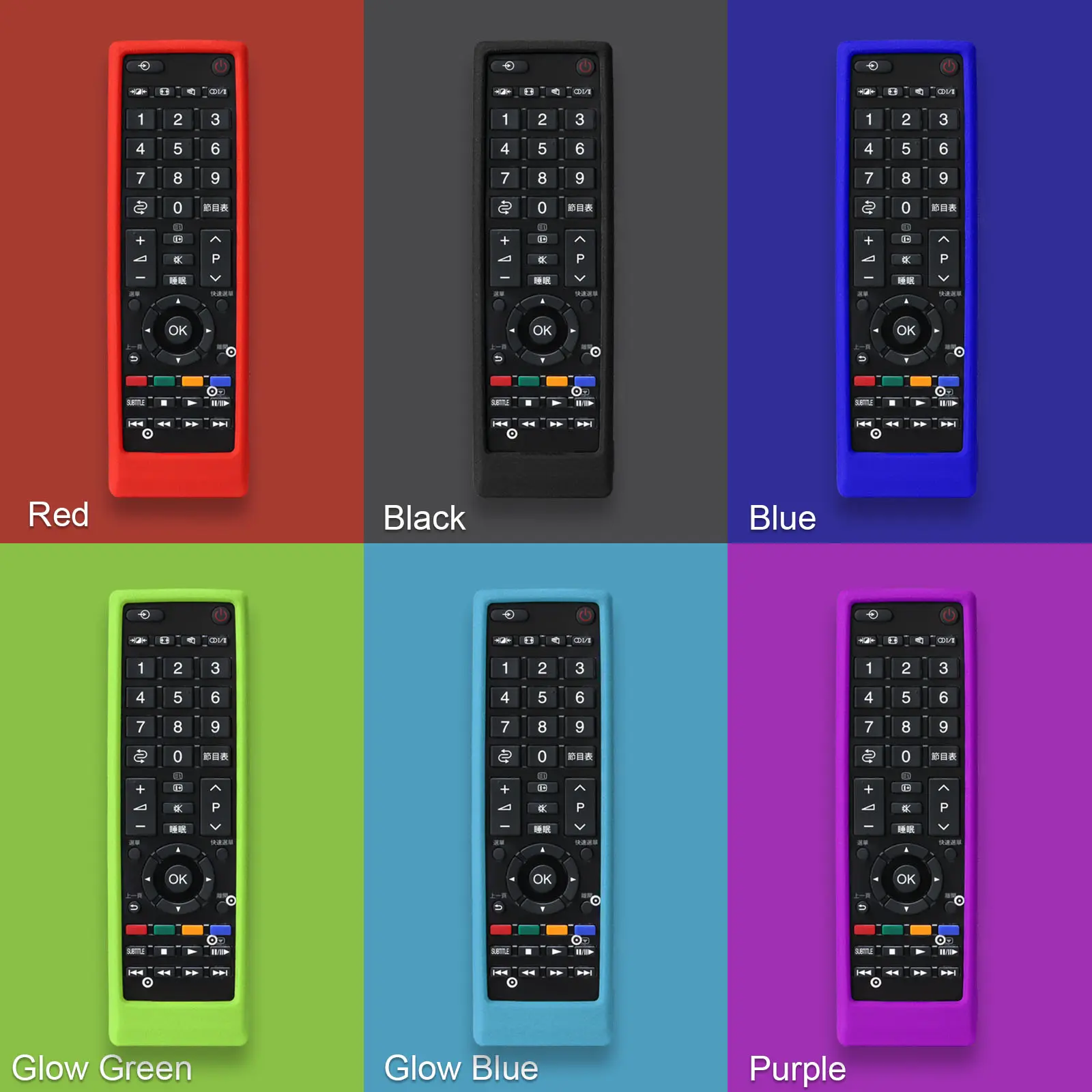 Silicone Case Fit for Toshiba Smart TV Remote Control CT-90326 CT-90380 CT-90336 CT-90351 Protective Sheath Cover Anti-Slip