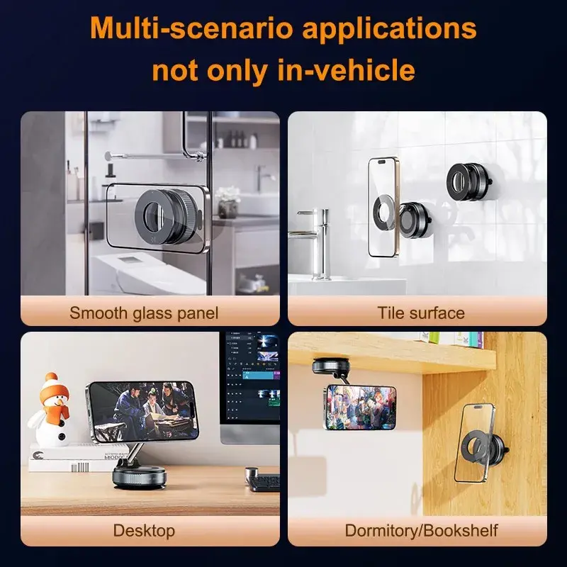Xiaomi For Magsafe Car Phone Holder 360° Intelligent Vacuum Adsorption Phone Holder Car Mount Windshield Magnetic Stable Holder