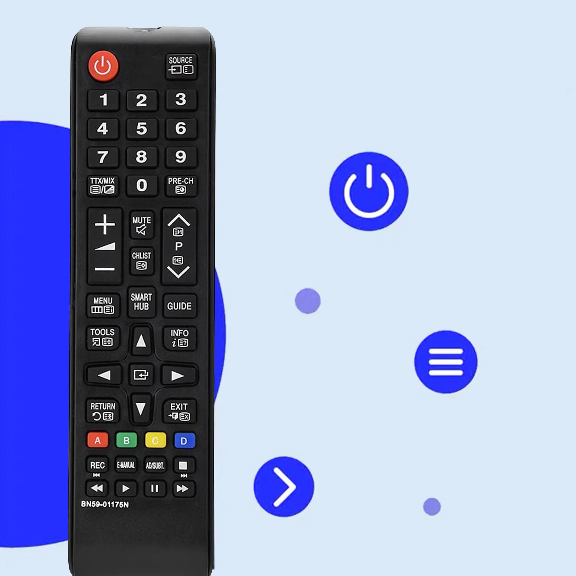 BN59-01175N Universal Remote Control Replacement Compatible with Samsung Series All Model TV for LCD LED HDTV 3D 4K Smart Tv