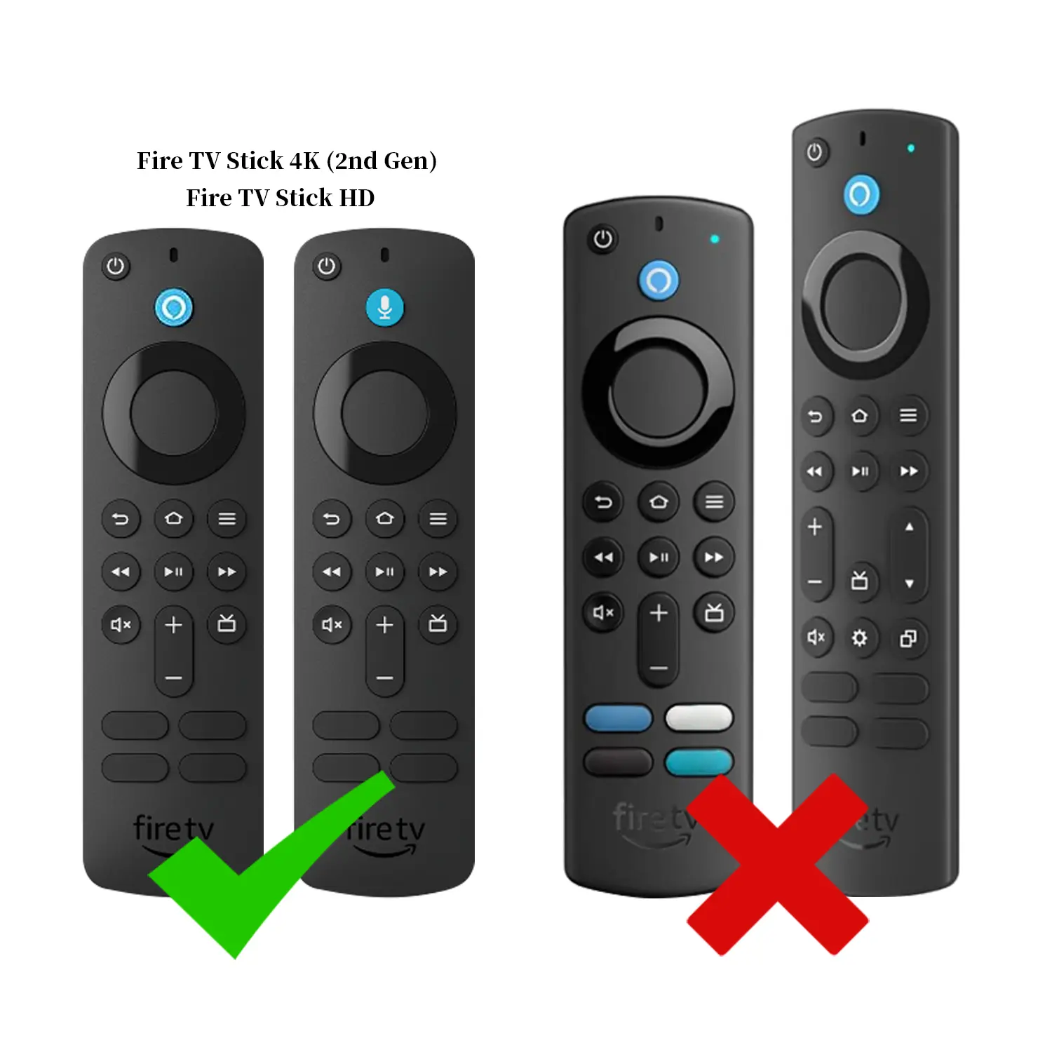 2024 silicone case  compatible with the Amazon Fire TV Stick HD  4K (2nd Gen 3nd Gen)  Drop-Resistant Remote Control Case