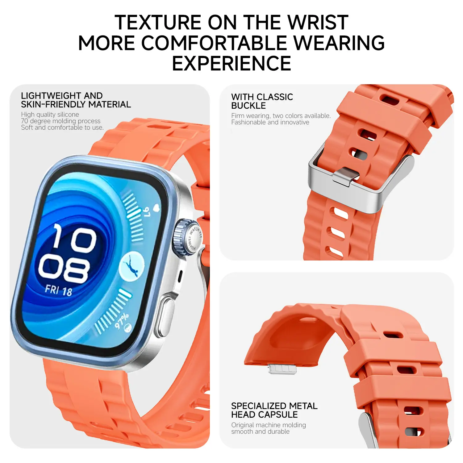 Silicone Strap For Huawei Watch Fit 4 Pro 3 Band Accessories Soft Sports Loop Wristband for Huawei Fit4 Fit 4Pro Fit3 Bracelet