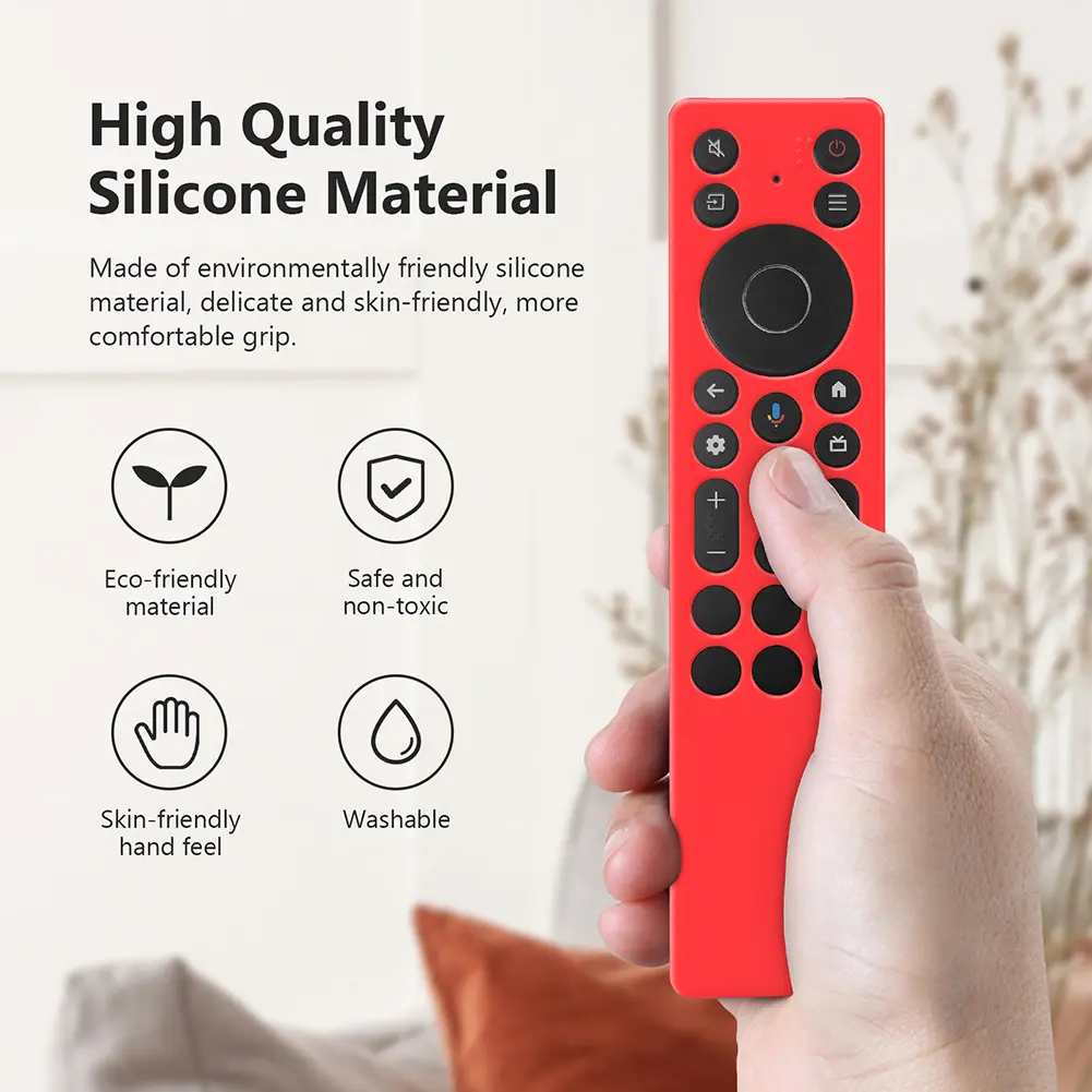 Silicone Cover with Lanyard Protective Cover Shell Anti Slip Television Remote Cover for TCL RC813A RC923A Remote Control
