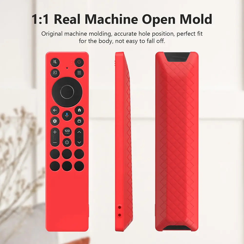 Silicone Cover with Lanyard Protective Cover Shell Anti Slip Television Remote Cover for TCL RC813A RC923A Remote Control