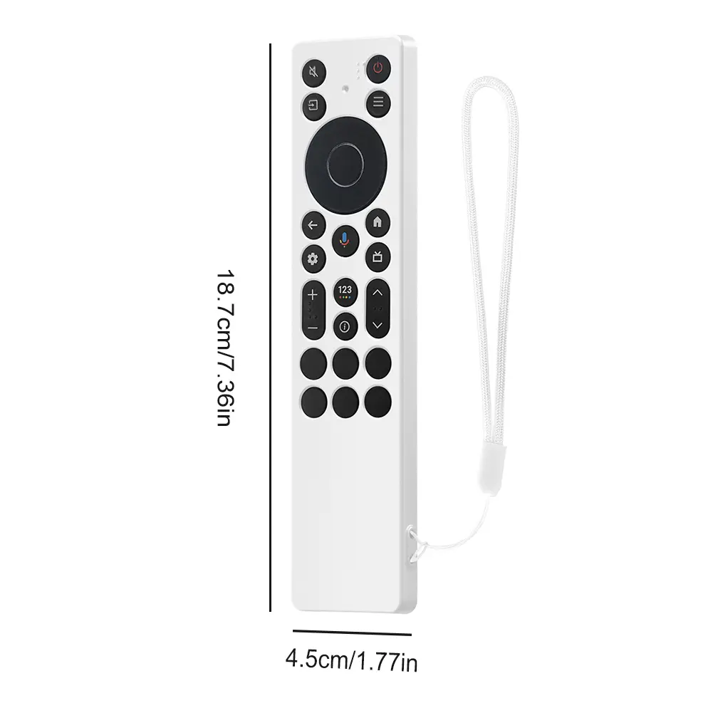 Silicone Cover with Lanyard Protective Cover Shell Anti Slip Television Remote Cover for TCL RC813A RC923A Remote Control