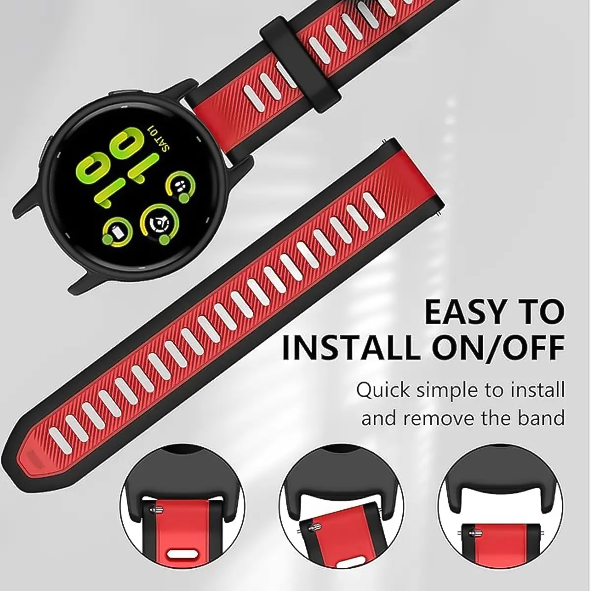 20 22mm Strap For Garmin Forerunner 165 265 255 Vivoactive 3 4 5 Venu 2 plus SQ 3 3S Silicone Watchband Wrist Bracelet