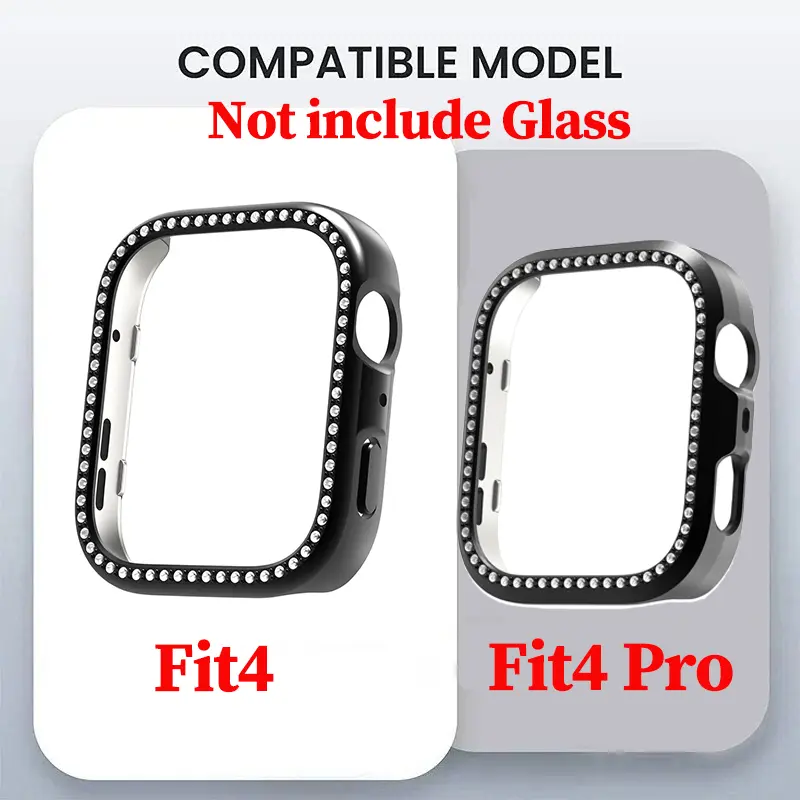 Bling PC Case for Huawei Watch Fit 4 4Pro Diamond Crystal Protective for Huawei Watch Fit 4 Fit 4Pro Watch Protector Band