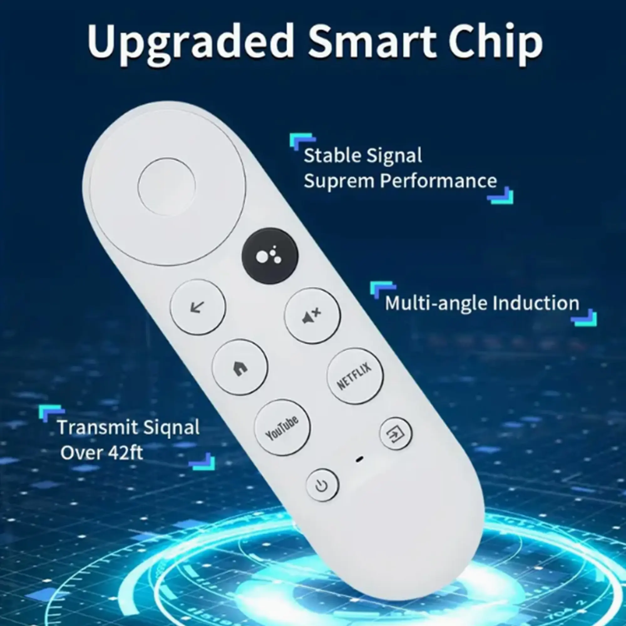 (Remote ONLY)G9N9N Replacement Voice Remote Control for Google Chromecast 4k Snow Streaming Media Player