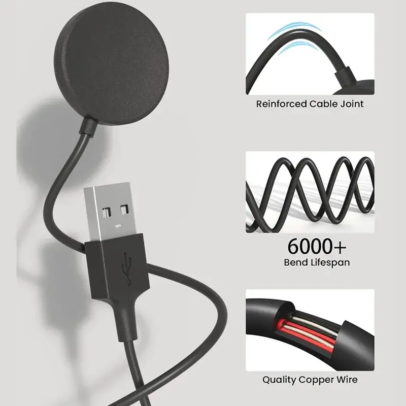 Fast Magnetic Charger Cable For Samsung Galaxy Watch 6 Classic 47mm 43mm Watch 5 Pro Watch 4 Charging Bracket USB TypeC