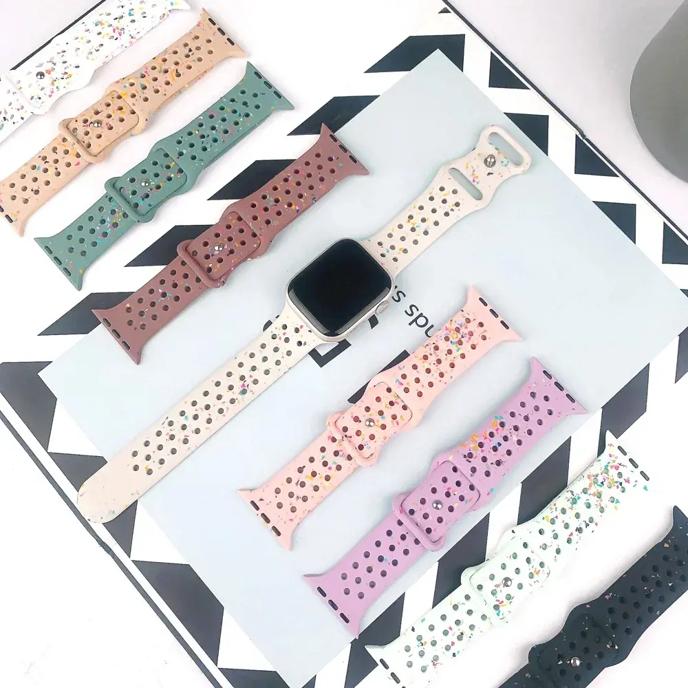 Silicone Strap for Apple Watch Band Ultra 2 49mm 46 42mm 45 44mm 40 41mm Transparent Bracelet for IWatch Series S10 9 8 7 6 5 SE