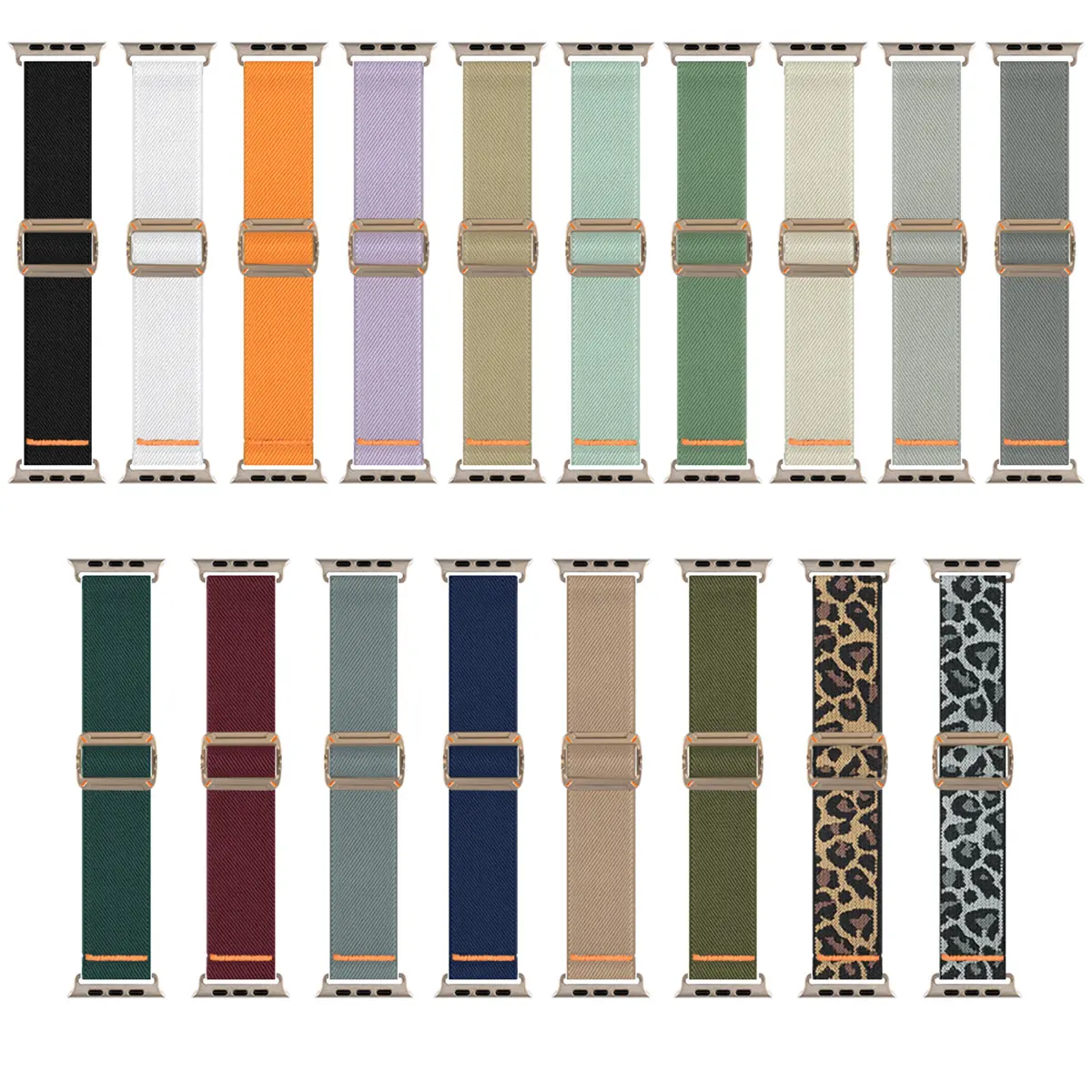 Band for Apple Watch Ultra 2 1 Series 10 9 8765 SE Mechanical buckle elasticed nylon strap wristband for iWatch loop 46 42MM 49