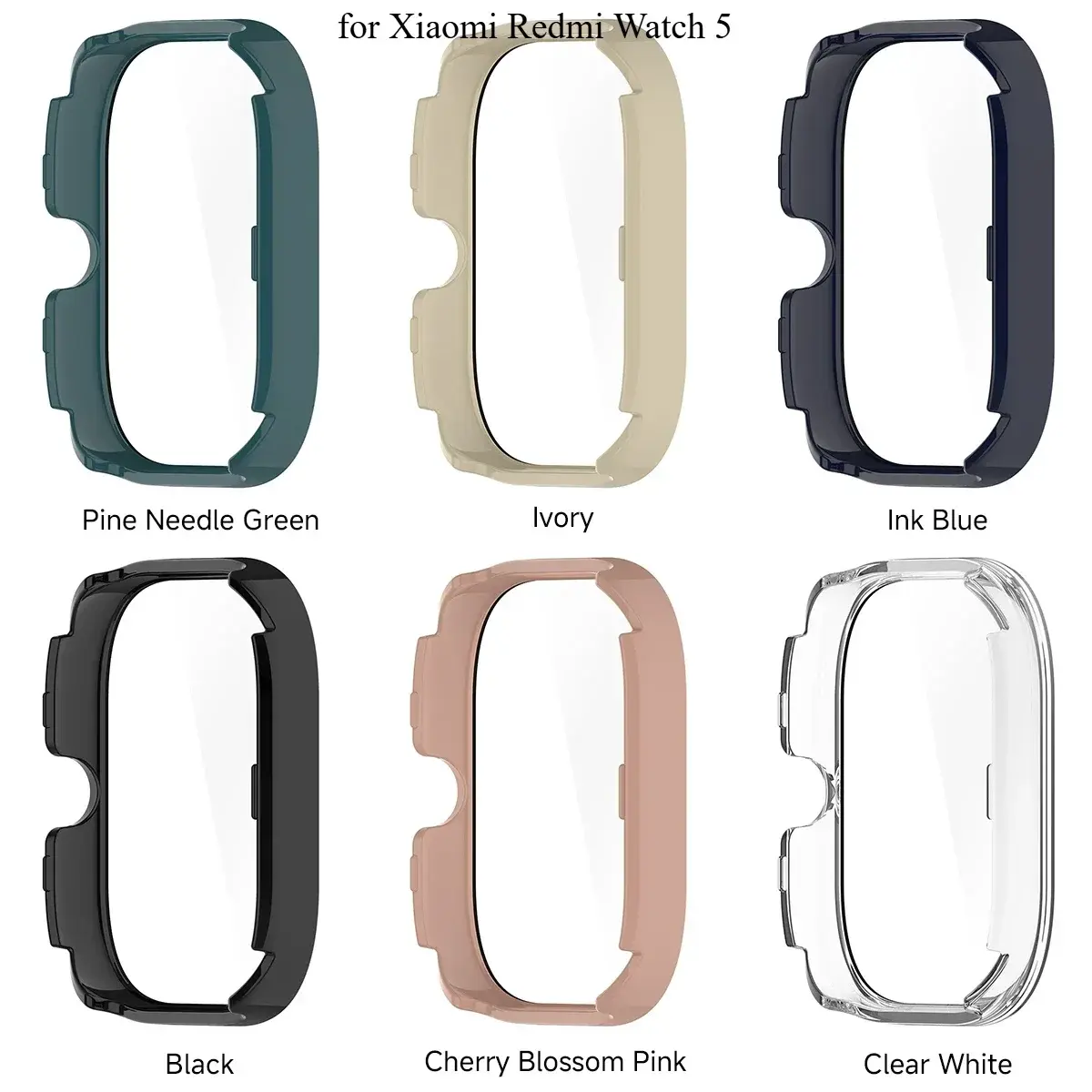 Tempered Glass+PC Case For Xiaomi Redmi Watch 5 Active/Lite Cover Hard Screen Protector Watch BUMPER Cases For Redmi Watch 5