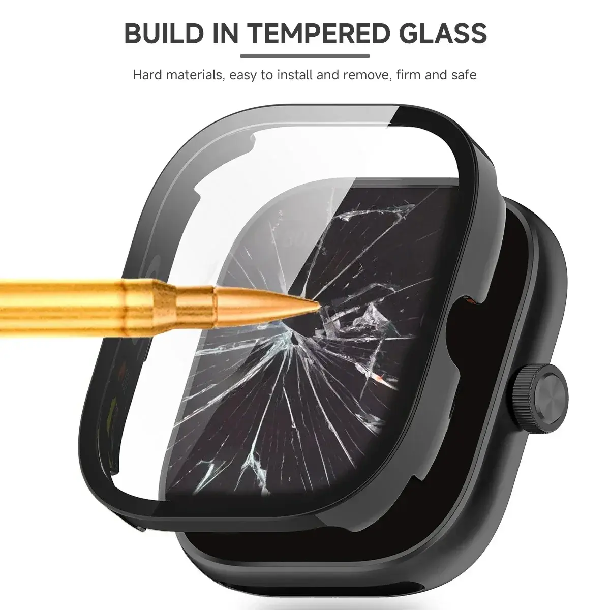 Tempered Glass+PC Case For Xiaomi Redmi Watch 5 Active/Lite Cover Hard Screen Protector Watch BUMPER Cases For Redmi Watch 5