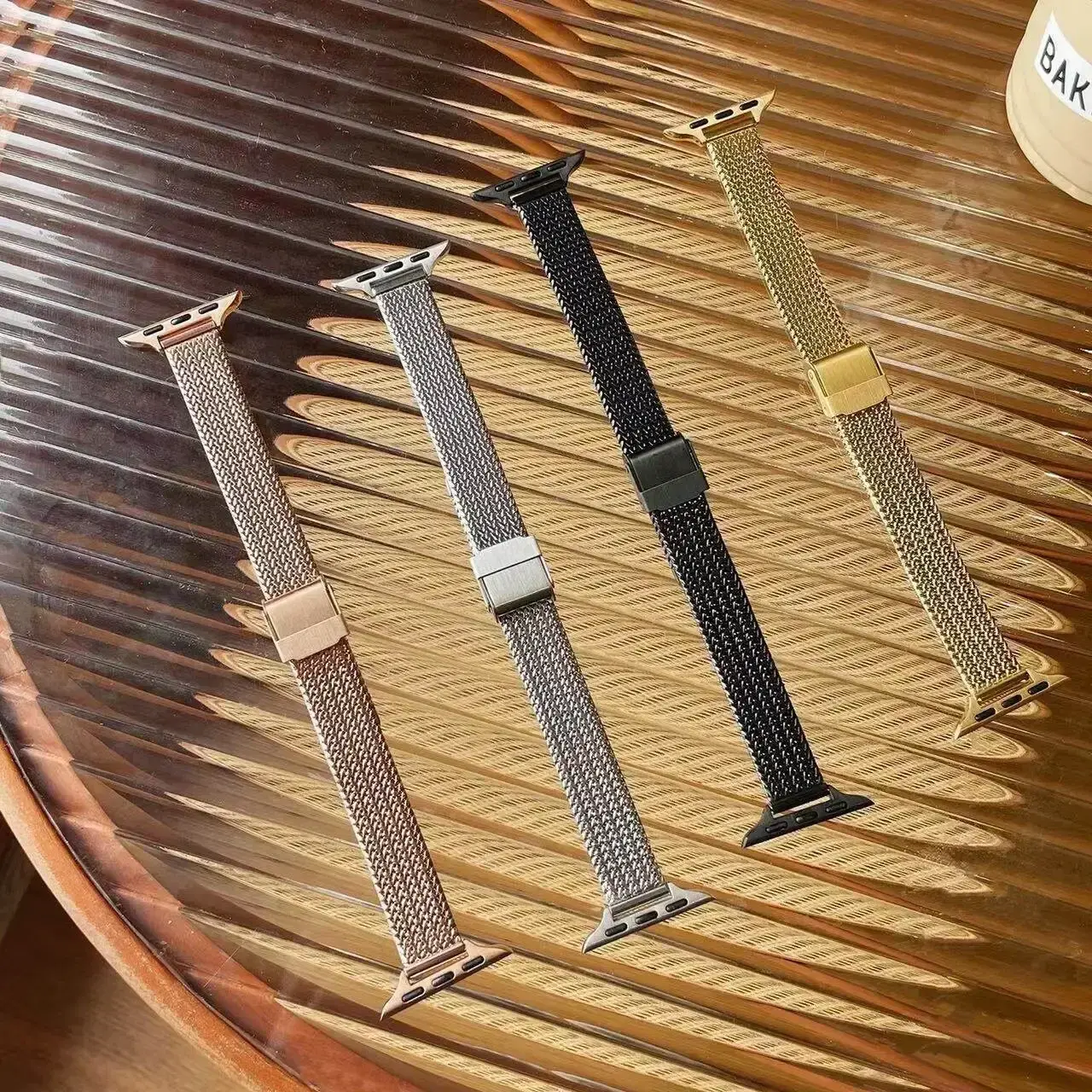 Slim Milanese Strap for Apple Watch band 45/41mm 44/40mm 42/38mm magnetic buckle Bracelet for iWatch Series 9876543SE Ultra 49mm