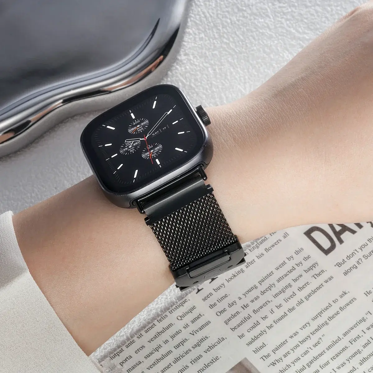 Milanese Metal Band for Redmi Watch 4 5 Watchband Stainless Steel Link Bracelet for Xiaomi Mi Band 9Pro/8Pro Smart Accessories