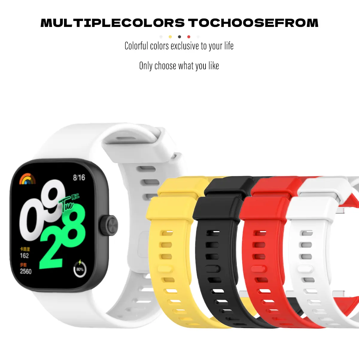 Silicone Strap For Redmi Watch 4 Smart Watch Bracelet Replacement Correa For Xiaomi Mi Band 8 Pro Watch 4 WristBand Accessories