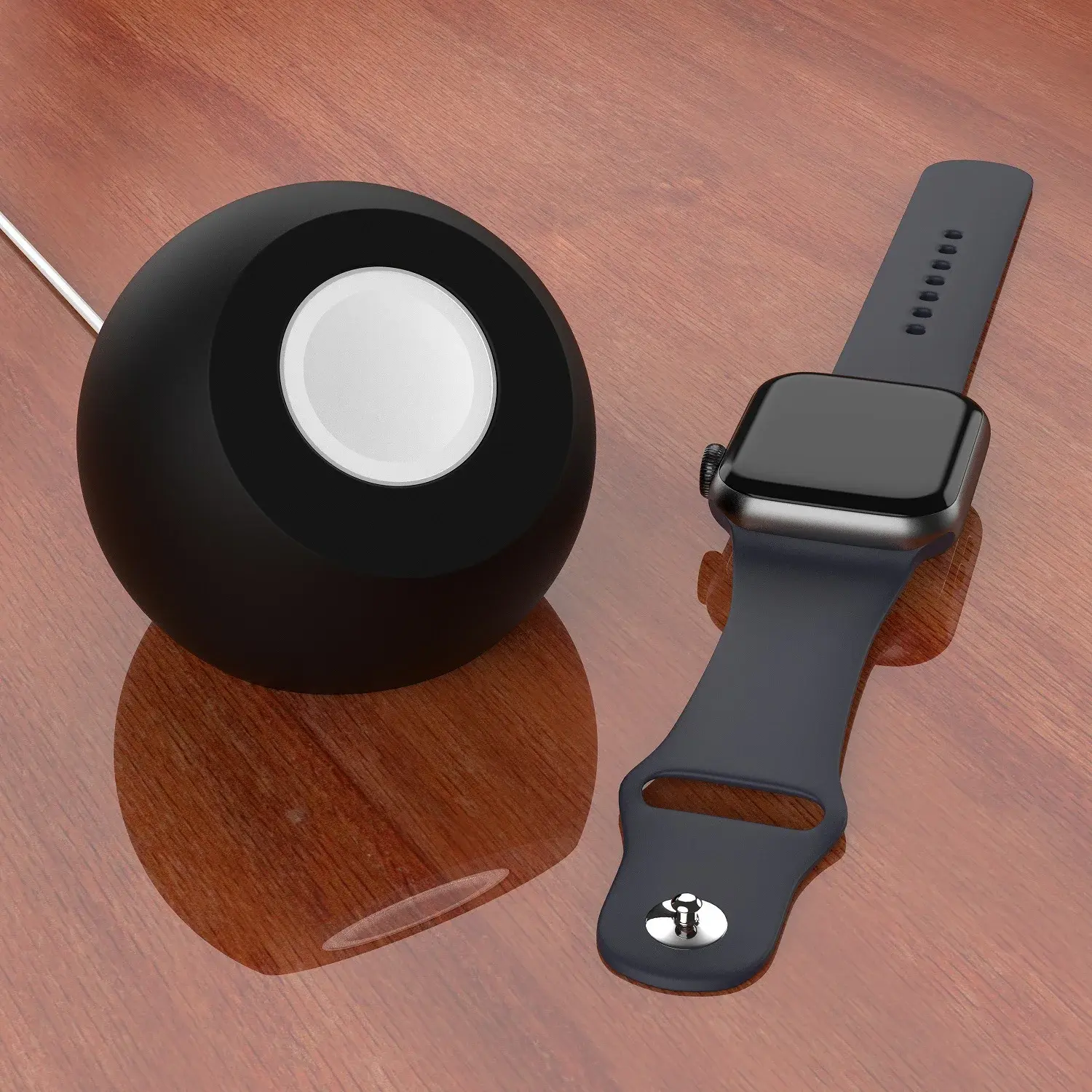 Charger Stand For Apple Iwatch Series Charger Dock Station Desk Ball Shape MagneticSilicone Bracket Watch Charging Cable Holder