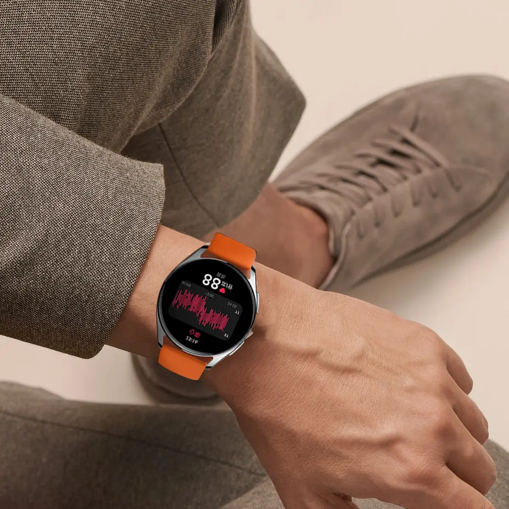 20mm 22mm Hole Silicone Magnetic strap for Samsung Galaxy Watch 6 4 classic bracelet for Samsung Watch 5pro Active2 Gear S3 Band