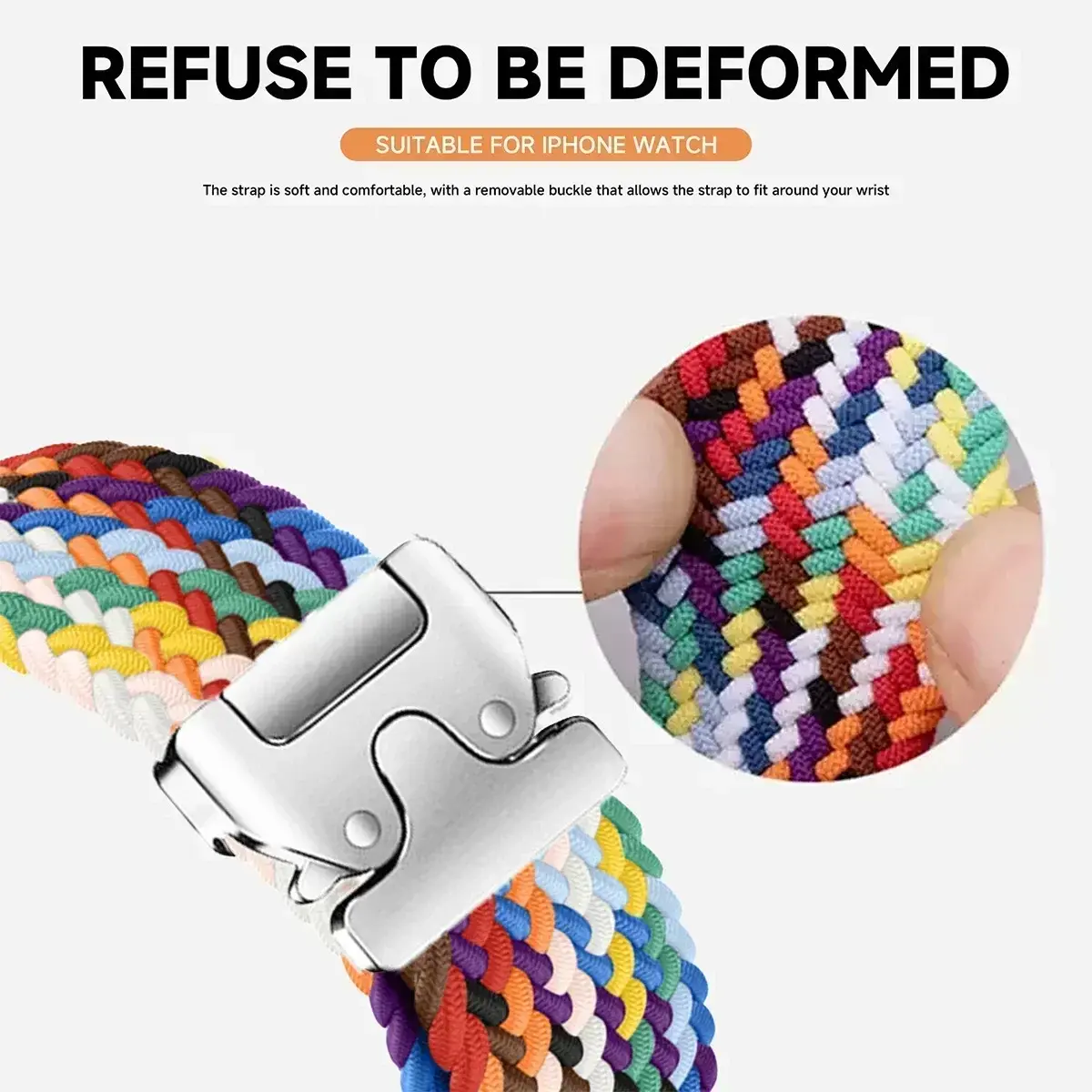 Woven nylon strap For Apple Watch 10 42mm 46mm Ultra 2 49mm 9 8 7 45mm 41mm breathable bracelet For iwatch 6 5 4 3 SE 44mm 40mm