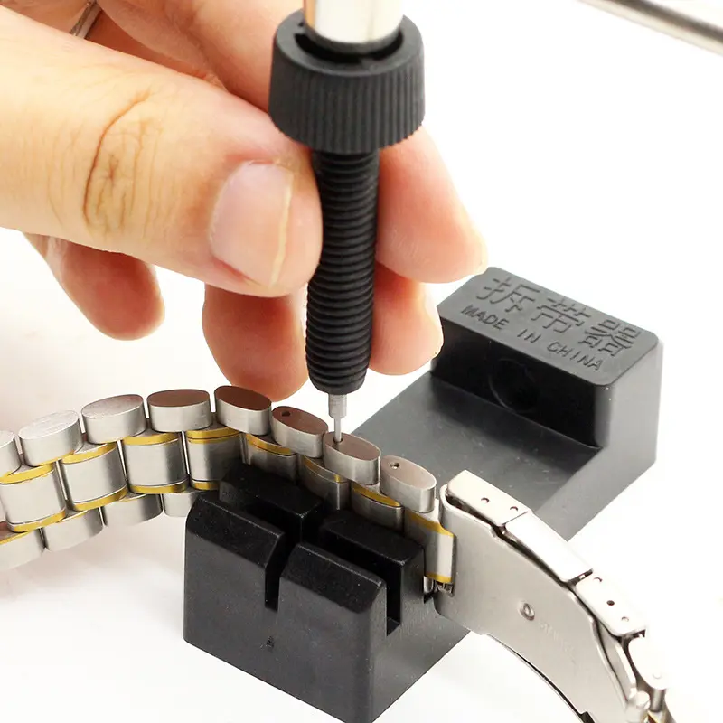 Stainless Steel Watch Band Strap Link Remover Adjustable Tool Slit Strap Bracelet Chain Pin Adjuster Repair Tool Kit