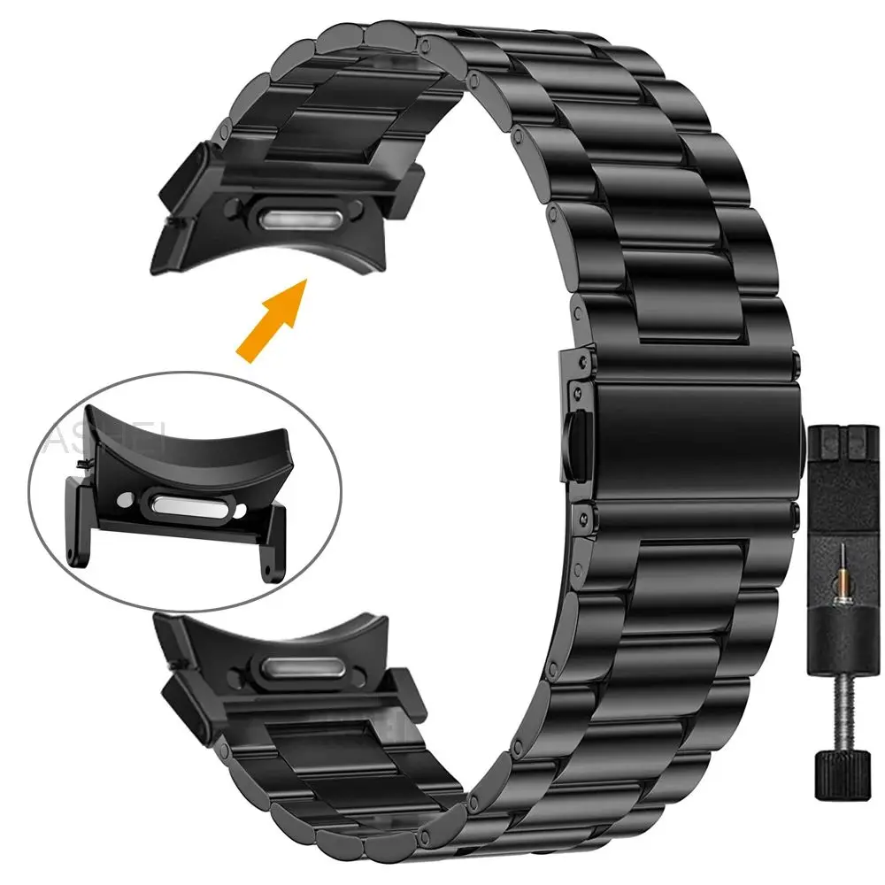 Quick fit stainless steel band for Samsung Galaxy Watch 6 4 5 pro 40 44mm 45mm 42 46mm no gap strap for watch6 classic 43mm 47mm