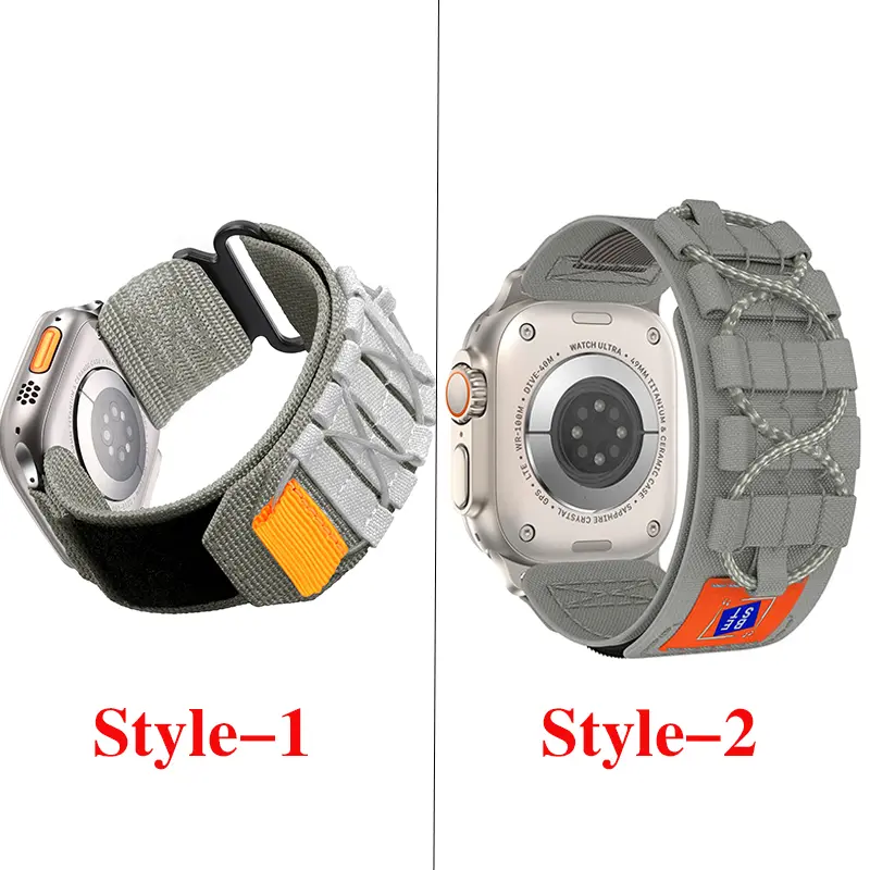 Strap for Apple Watch Ultra 2 Series 10 9 8 7 6 SE 5 4 Nylon Tactical Sports Band for Iwatch 46 49 45 44 42mm 40 41 38 Bracelet
