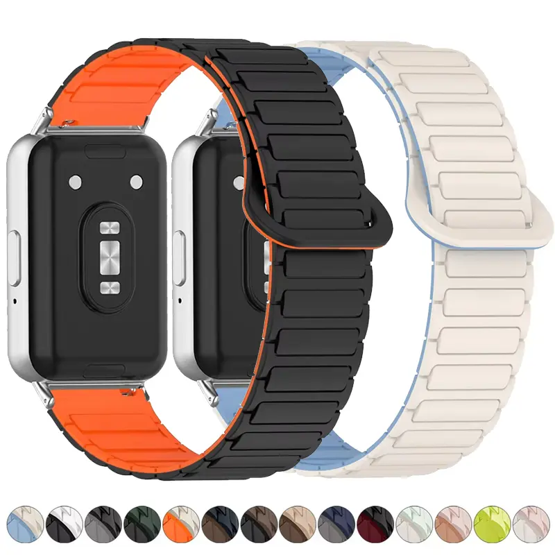 Silicone Magnetic Loop Band for Samsung Galaxy Fit 3 Men Women Sports Strap for Samung Galaxy Fit 3 Smart Bracelet Wristband