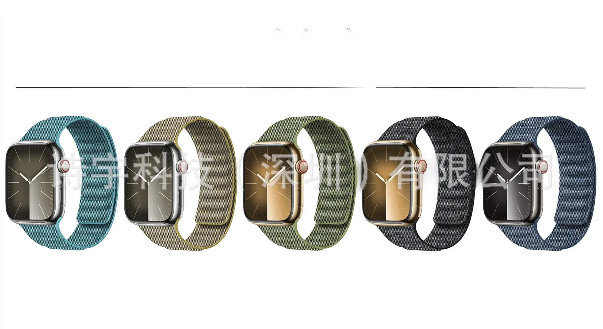 Suitable for Apple watch genuine leather s9 magnetic iwatch56789SE twill strap ultra2 manufacturer