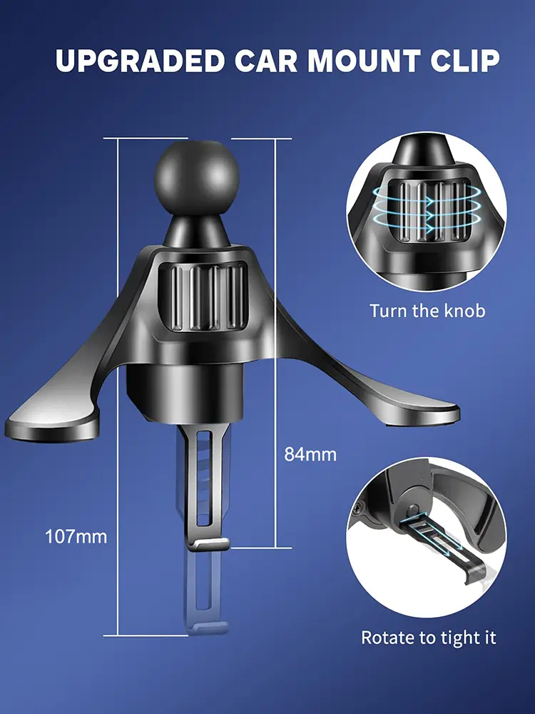 Xnyocn Car Air Vent Clip 17mm Ball Head For Car Air Outlet Phone Holder Stand Magnet Car Mobile Phone GPS Bracket Accessories