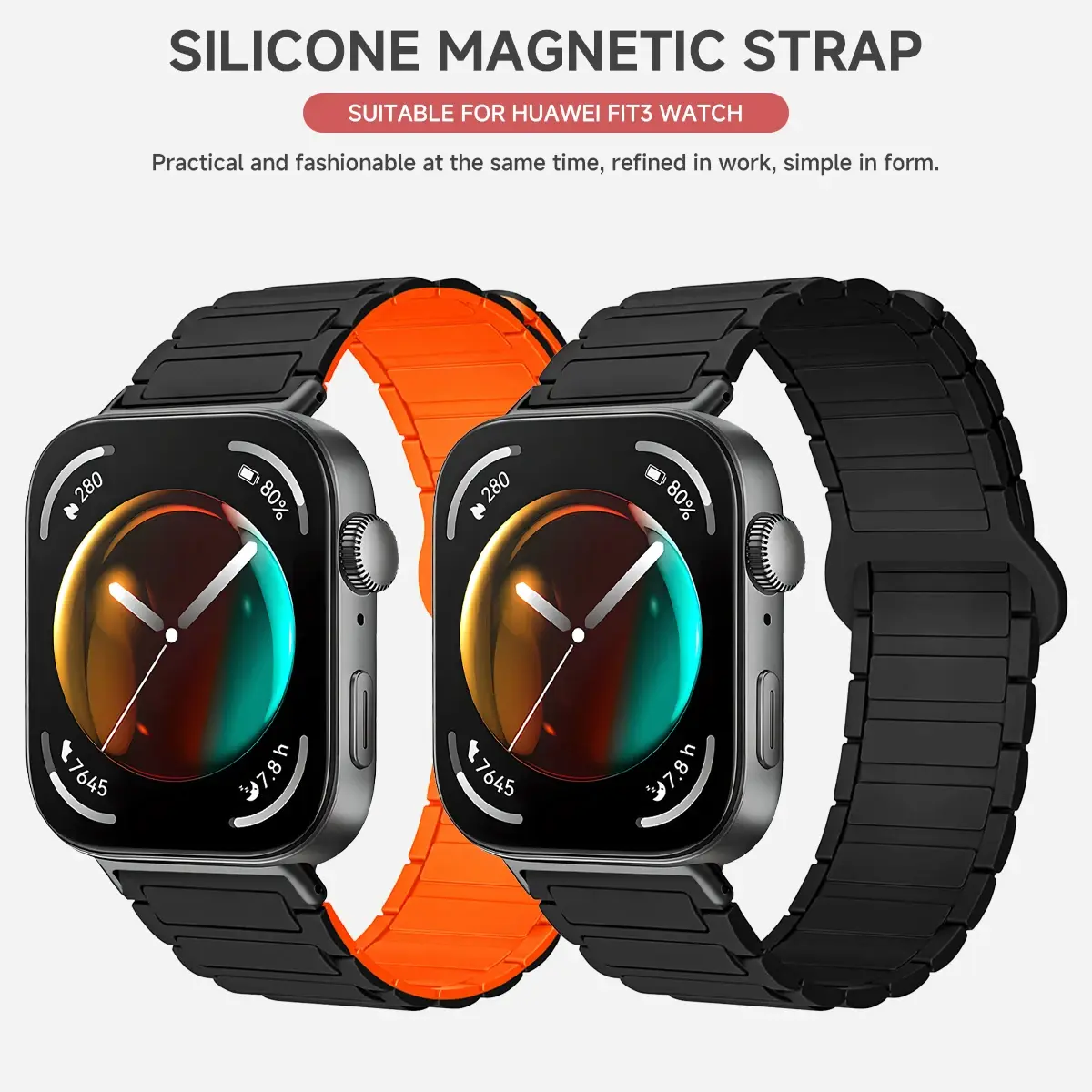Magnetic Loop For Huawei Watch Fit 3 4 Strap Accessories Silicone Replacement belt Correa Bracelet for Huawei watch fit3 2 1Band