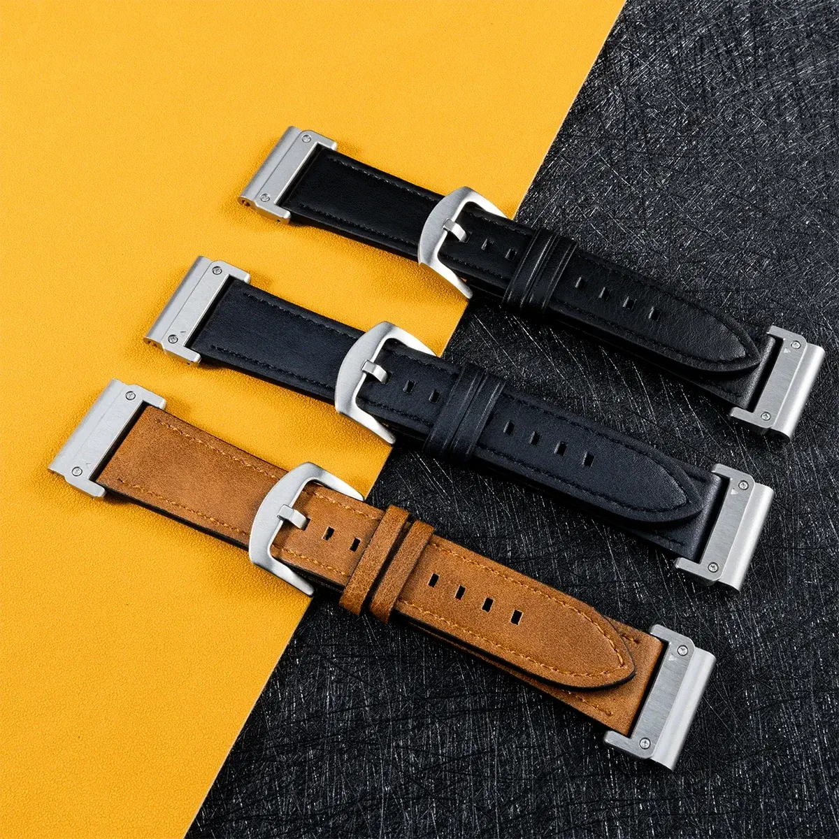 Leather strap For Garmin Watch Fenix 6 6x 7 7x Pro 5 5x Plus 22/26mm QuickFit Sports Bracelet 3HR Forerunner 945 Smartwatch Band