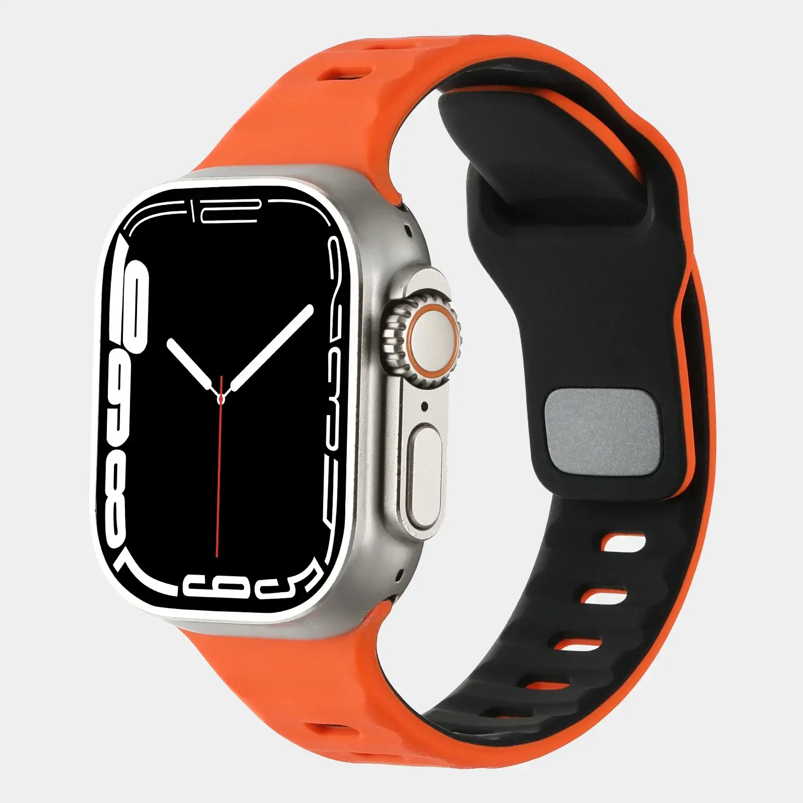 Silicone Strap for Apple Watch Band Ultra 2 49mm 46mm 44mm 45mm 41mm 40mm 42mm Two-tone Bracelet Iwatch Serise 10 9 8 7 6 SE 5 4