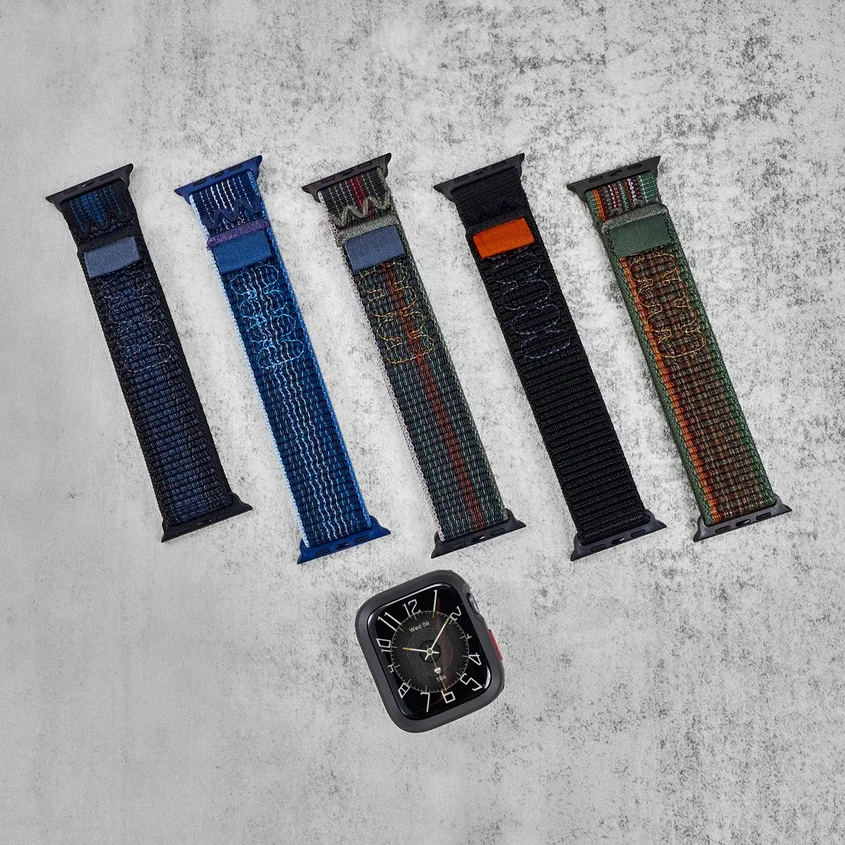 Candy Silicone Case+Nylon Band For Apple Watch Series 9 8 7 45mm 41mm Band SE 6 5 4 44mm 40mm Correa Strap iwatch Ultra 2 49mm