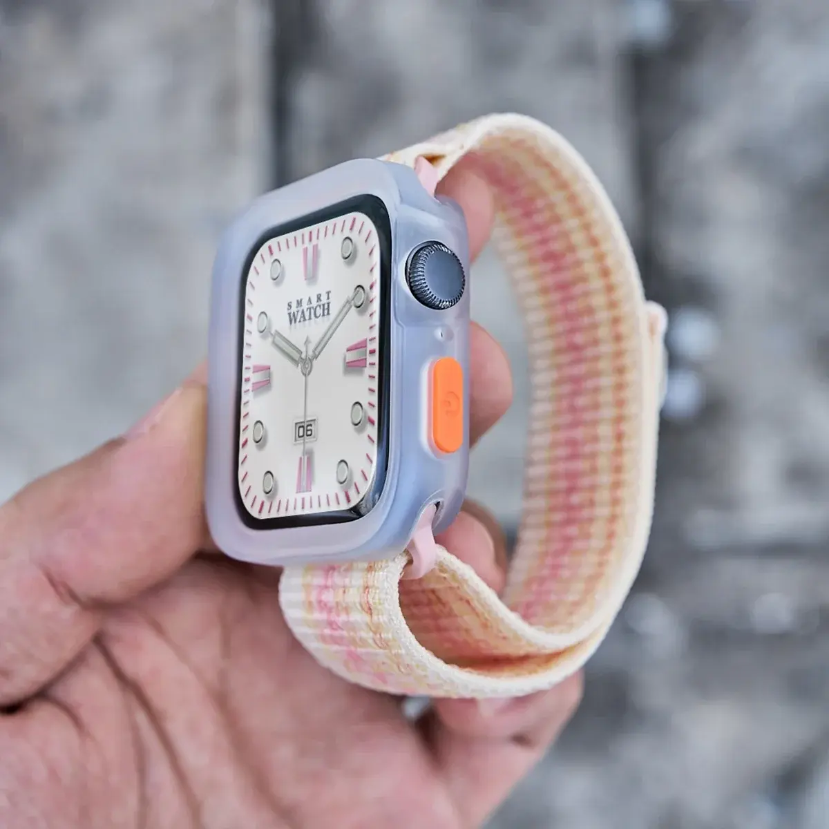 Candy Silicone Case+Nylon Band For Apple Watch Series 9 8 7 45mm 41mm Band SE 6 5 4 44mm 40mm Correa Strap iwatch Ultra 2 49mm