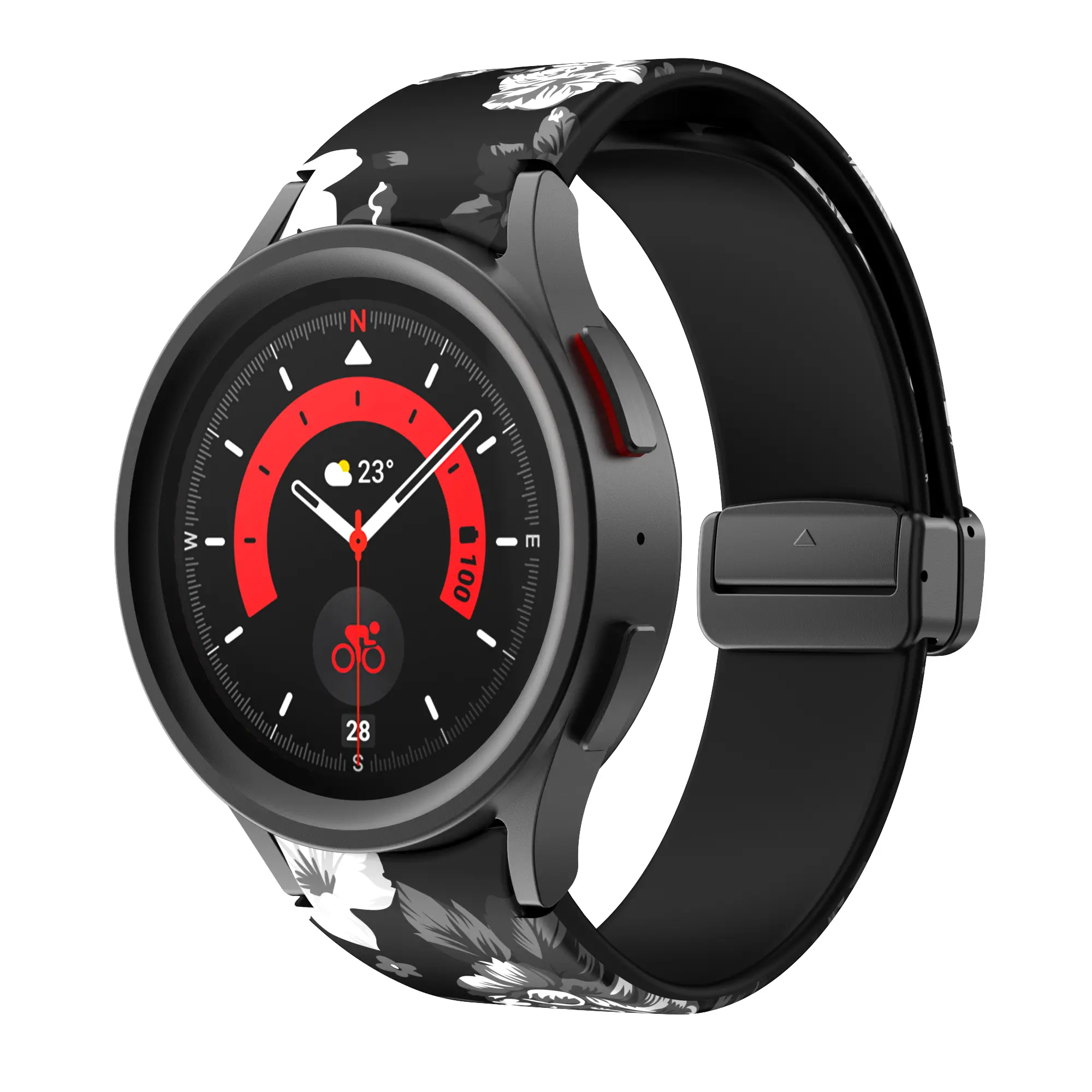 Magnetic Straps for Galaxy Watch 6 47mm 43mm for Watch 4/5 44mm 40mm Print Reflective Correa Band for Watch 4 Classic 42mm 46mm