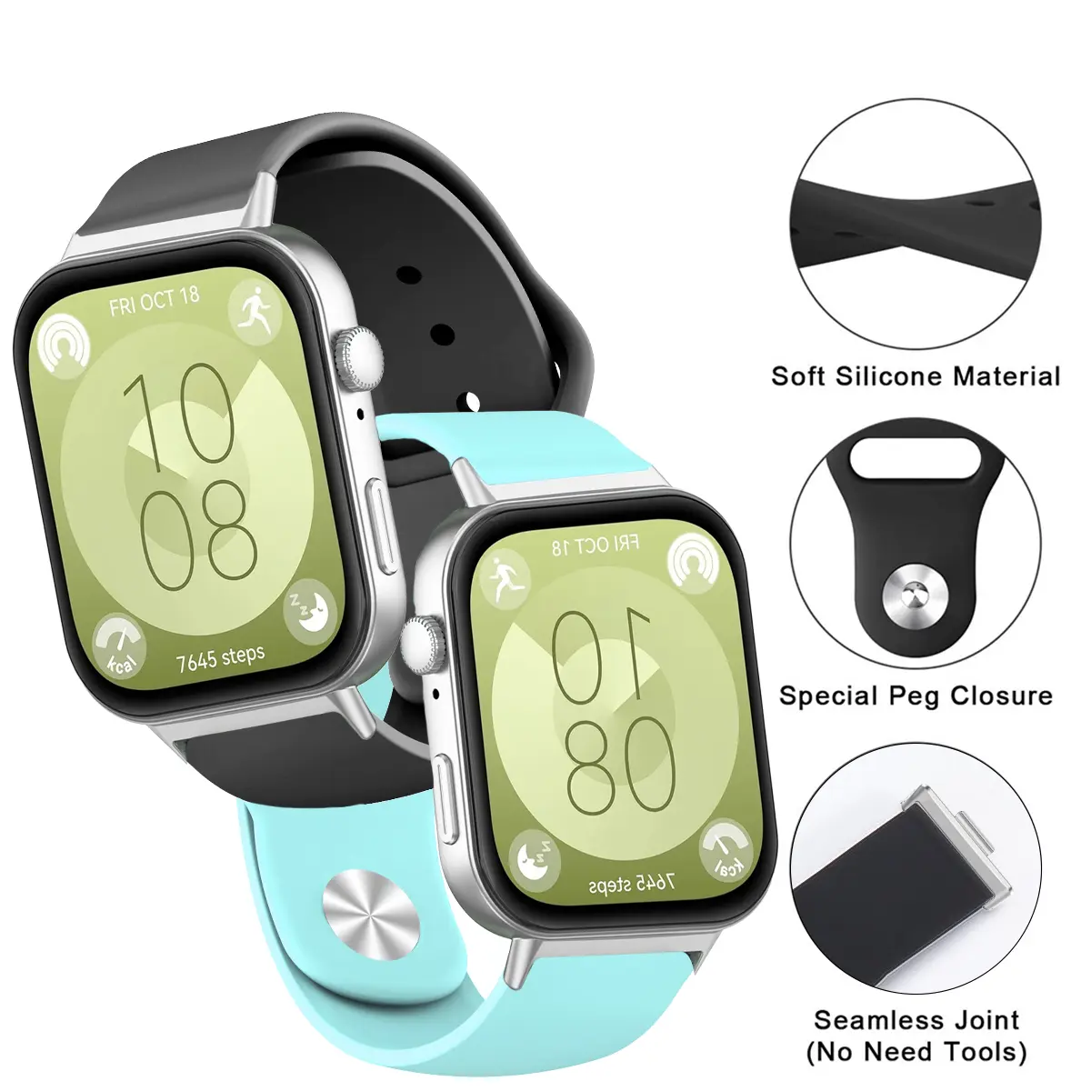 Sport Watchband for Huawei Watch Fit 4 3 Strap Silicone Bracelet Wristband for Huawei Watch Fit 2 1 Smartwatch Correa Band Strap