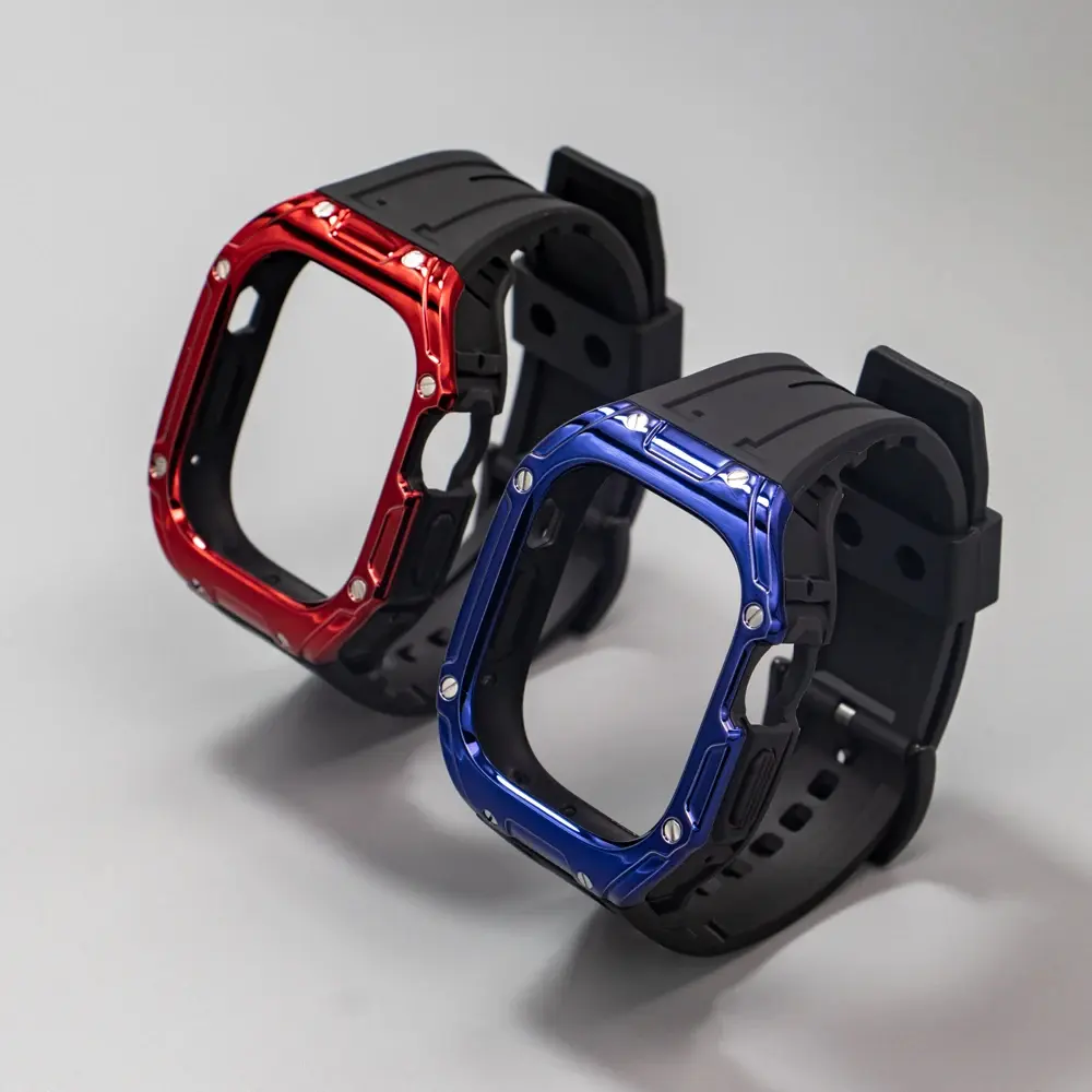 Case+Strap for Apple Watch Band Ultra 2 49mm Modification Kit TPU Case Sport Rubber Strap for Iwatch Series Ultra 49mm Bracelet