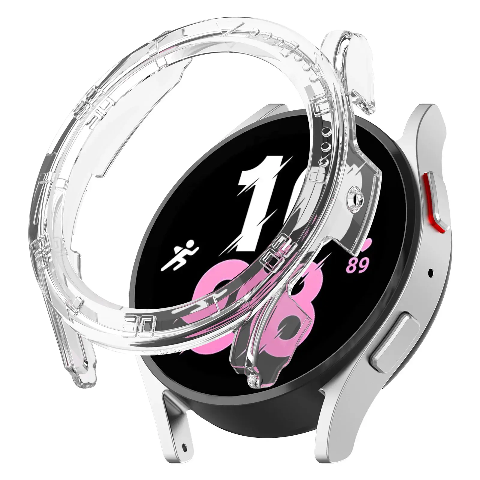 PC Hard Frame Shell Bezel Ring Case For Samsung Galaxy Watch 6/5/Pro/4/Active 2 40mm 44mm 45mm Glass Screen Protector Film Cover