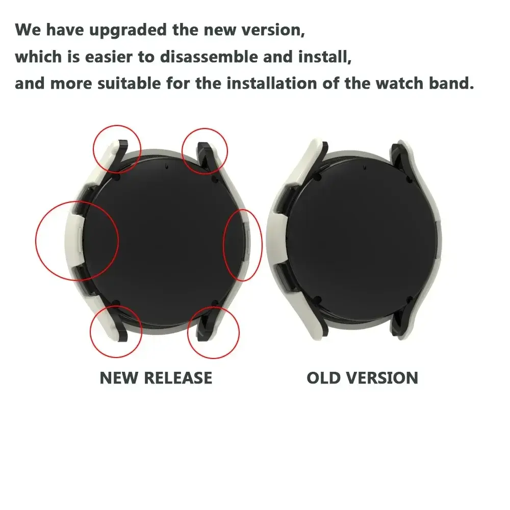 PC Hard Frame Shell Bezel Ring Case For Samsung Galaxy Watch 6/5/Pro/4/Active 2 40mm 44mm 45mm Glass Screen Protector Film Cover