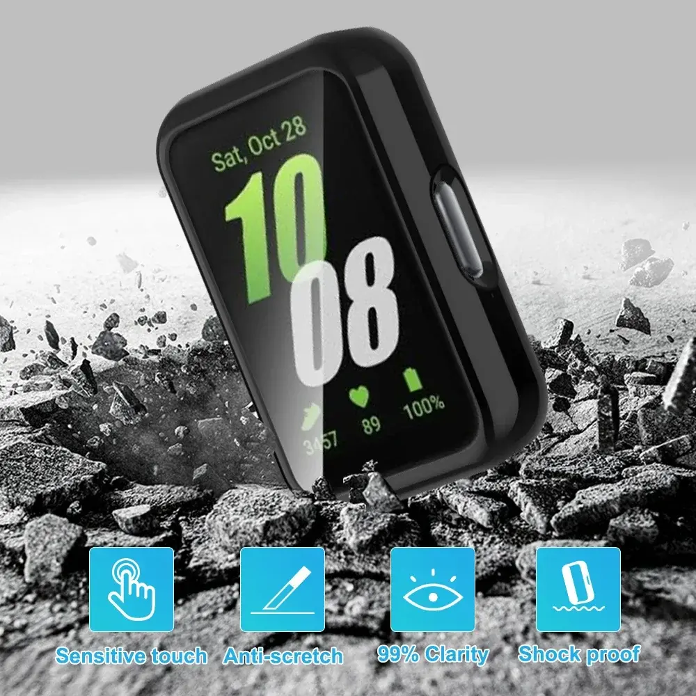 Case for Samsung Galaxy Fit 3 Full Soft TPU Screen Protector Bumper Protective Cover Shell for Samsung Galaxy Fit3 Accessories