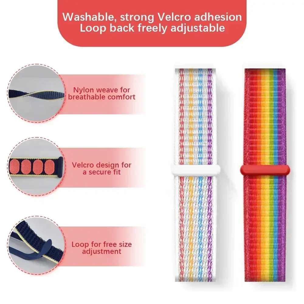 Nylon Loop for xiaomi Mi Band 8 Strap 8 NFC SmartWatch Wristband Correa Replacement sport pulsera for Miband 7 6 5 4 3 Bracelet