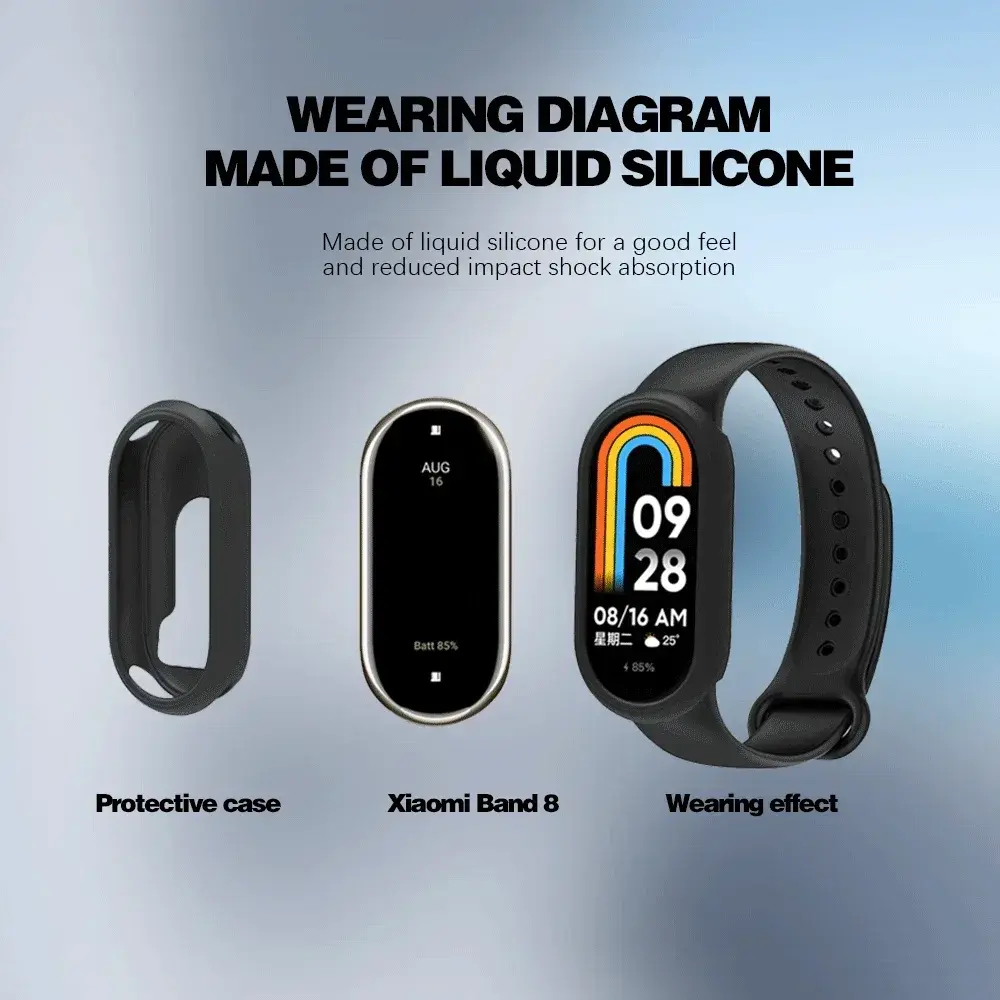 TPU Silicone Watch Case For Xiaomi Band 8 case Protective Shell For Xiaomi Band 8 Smart Bracelet Case For Mi Band 8 Accessories